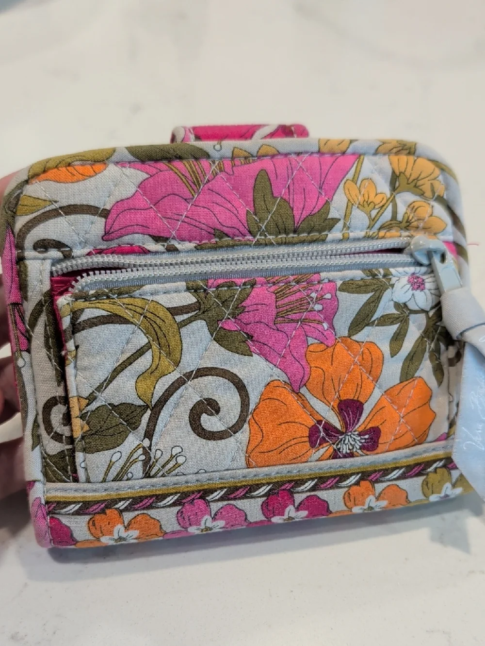Vera Bradley Quilted Floral Zip Wallet - Pink Floral
